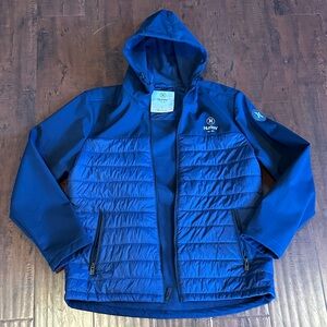 Hurley Quilted Puffer Blue Jacket with Hood